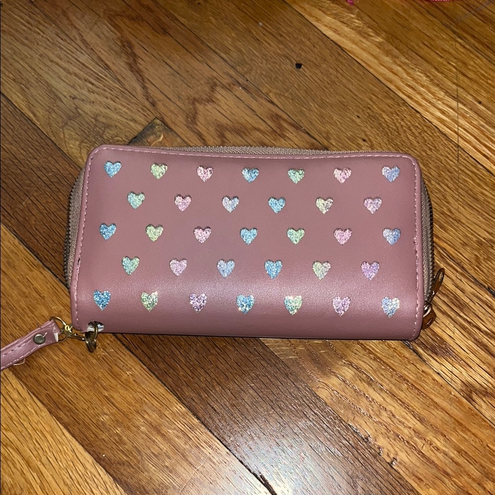 Pink Heart Pattern Wallet